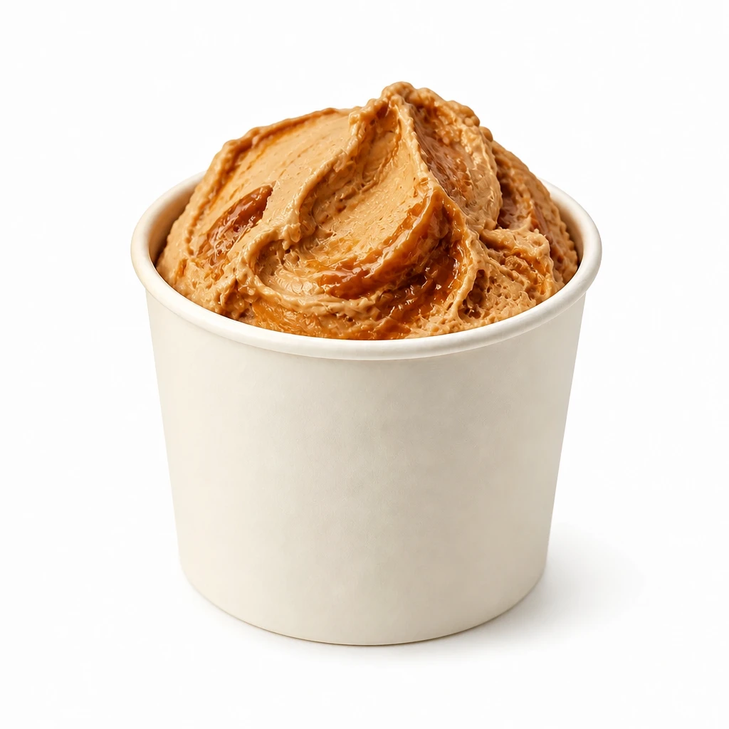 Copo aberto com gelato de doce de leite argentino